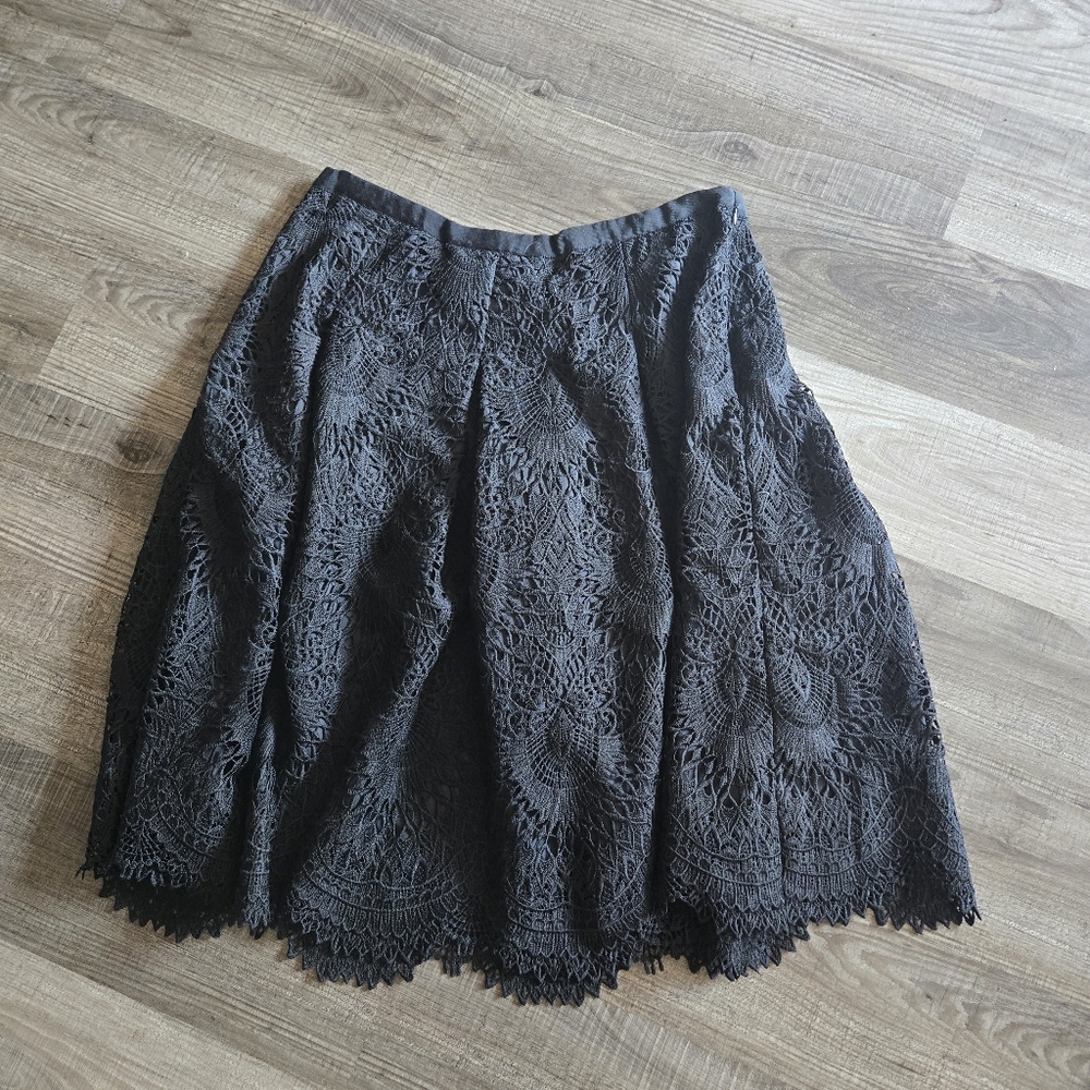 Rsvp By Talbots Black Lace Skirt Size 14